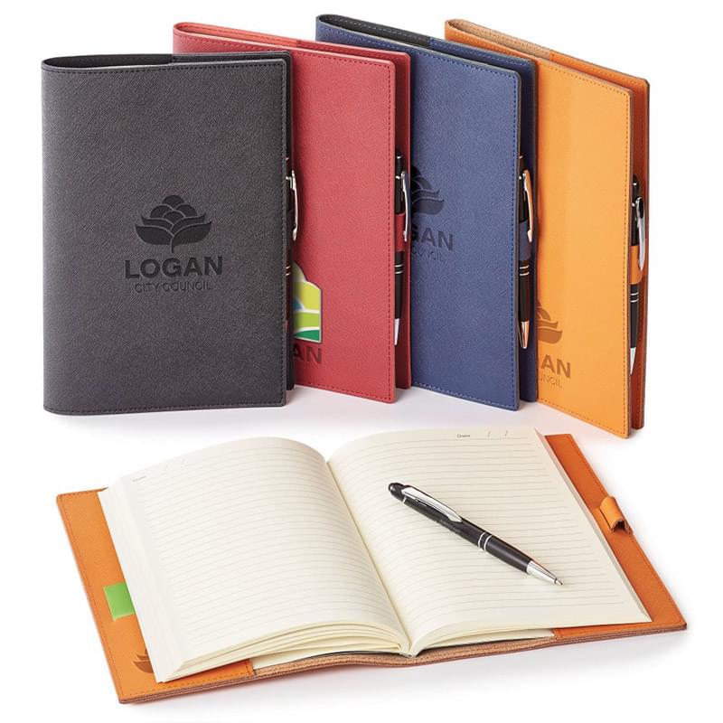 TOSCANO. GENUINE LEATHER REFILLABLE. JOURNAL COMBO