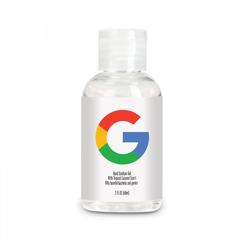 ANTISEPTIC HAND SANITIZER GEL . WITH TROPICAL COCONUT SCENT. 2 fl oz / 60 ml