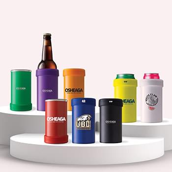 GAME CHANGER 3-IN-1.  400 ML / 13.5 OZ STAINLESS STEEL TUMBLER / GLASS BOTTLE AND CAN COOLER